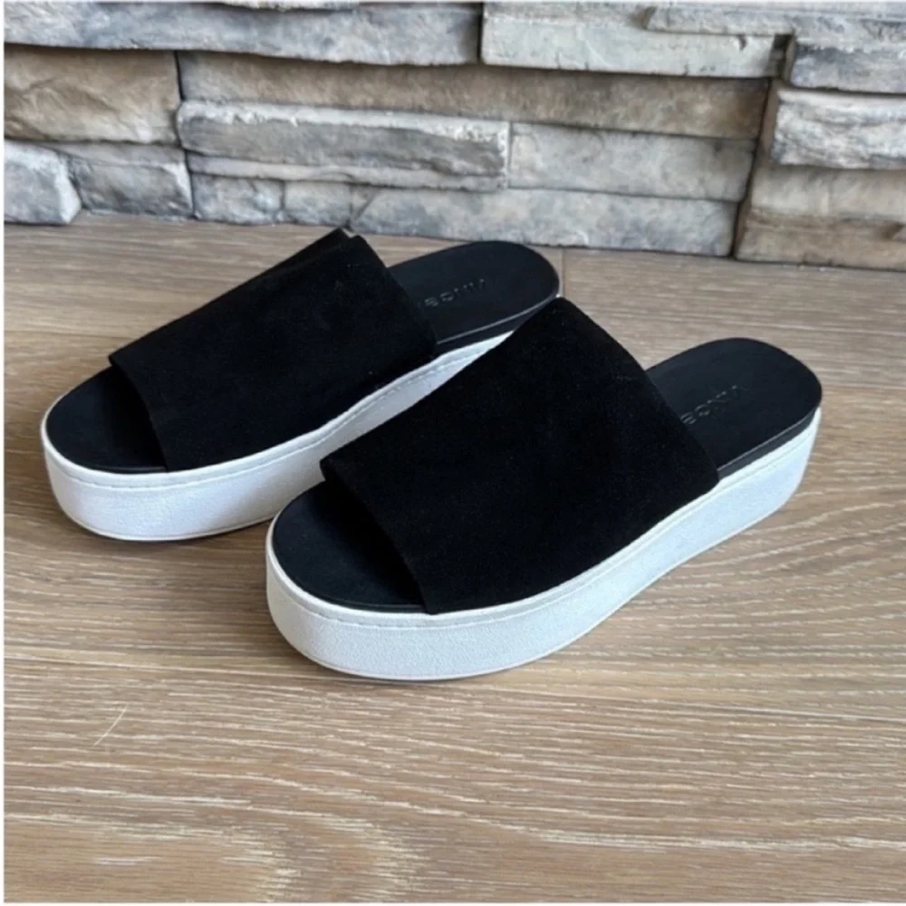 Vince Two-Tone Platform Slides